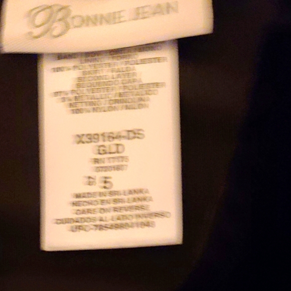 Bonnie Jean Girls Dress size 5T colors Black and Gold - Picture 6 of 12